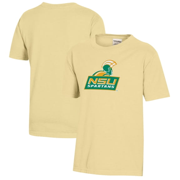 Youth  Gold Norfolk State Spartans Logo Comfort Wash T-Shirt