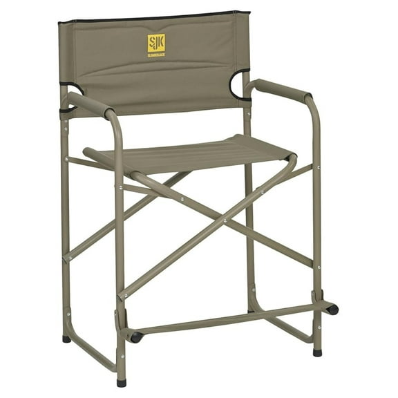 SJK Adult Big Tall Steel Compact Camping Chair with Footrest Supports 325 lbs