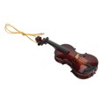 thumbnail image 1 of Musical Instrument Christmas Decoration,  Resin 3.93in Miniature Violin Hanging Ornament Delicate  for Graduation Ceremony, 1 of 7