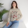 thumbnail image 5 of Women's Happy Valentine's Day Sweatshirt, Cat Dog Lover Sweatshirt, 5 of 5