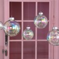 thumbnail image 3 of 30 Pcs Iridescent Ball Ornaments Clear Christmas Balls Plastic Hanging Bubble Balls for Tree Party Indoor/Outdoor Decor, 3 of 8