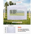 thumbnail image 3 of KFFKFF Canopy Sidewall, Compatible with 10 x 10 ft Pop-Up Tent, Waterproof and Sun-Resistant Panel for Outdoor Events, Vendor Stalls, and Camping (Single Sidewall, White), 3 of 9