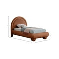 thumbnail image 3 of Meridian Furniture Madrid Cognac Velvet Twin Bed, 3 of 7