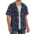 thumbnail image 4 of Fotbe Colored Balloons print Short Sleeve Button Down Shirts for Men Casual Summer Beach Wrinkle Free Shirt-4X-Large, 4 of 7
