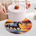 thumbnail image 5 of GZHJMY Pot Holders Trivets Set 3 Pcs Cotton Thread Weave Hot Pads for Hot Dishes/Pot/Bowl/Teapot/Hot Pot Holders,15In,Horse, 5 of 6