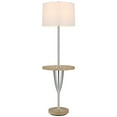 thumbnail image 2 of 150W 3 way Lockport metal floor lamp with rubber wood tray table and base, 2 of 5