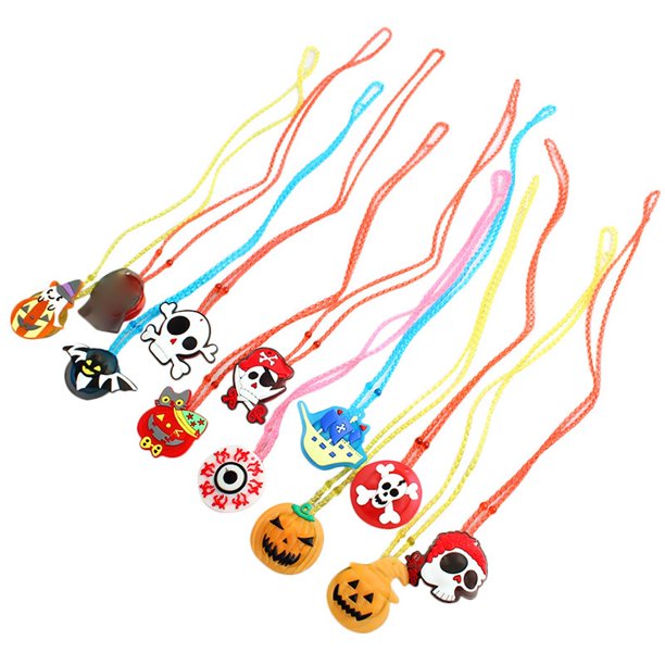 Collar brillante de Halloween con diseño de fantasma de calabaza, regalo creativo brillante