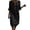 A-Black, variant on Women's Leaf Sleeve Button Dress Ladies Solid Color Short Sleeved Casual V-neck Loose Dresses for Daily Wear A-Light Blue XL
