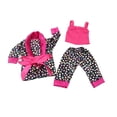 thumbnail image 4 of Juego de Ropa para muñecas de 18 pulgadas Zulema 4 piezas camisa con manchas pantalones tirantes pantuflas, 4 of 4