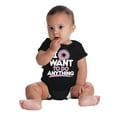 thumbnail image 6 of I Donut Want to Do Anything Funny Pun Romper Boys or Girls Infant Baby Brisco Brands 6M, 6 of 7