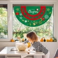 thumbnail image 4 of NSESSHome Merry Christmas Fan Flag Santa Claus Patch Bunting Flag Christmas Snowman Half Fan Banner Xmas Party Decoration, 4 of 5