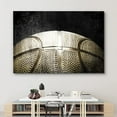 thumbnail image 3 of wall26 Canvas Print Wall Art Vintage Retro Dark Wood Panel Basketball Sports &amp; Fitness Athletes Digital Art Realism Boy's Bedroom Decorative Urban Rustic for Living Room, Bedroom, Office - 32&quo, 3 of 5