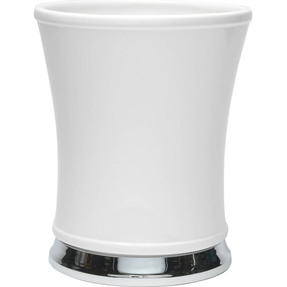 Popular Bath Phoenix White & Chrome Bath Collection Waste Basket Hand