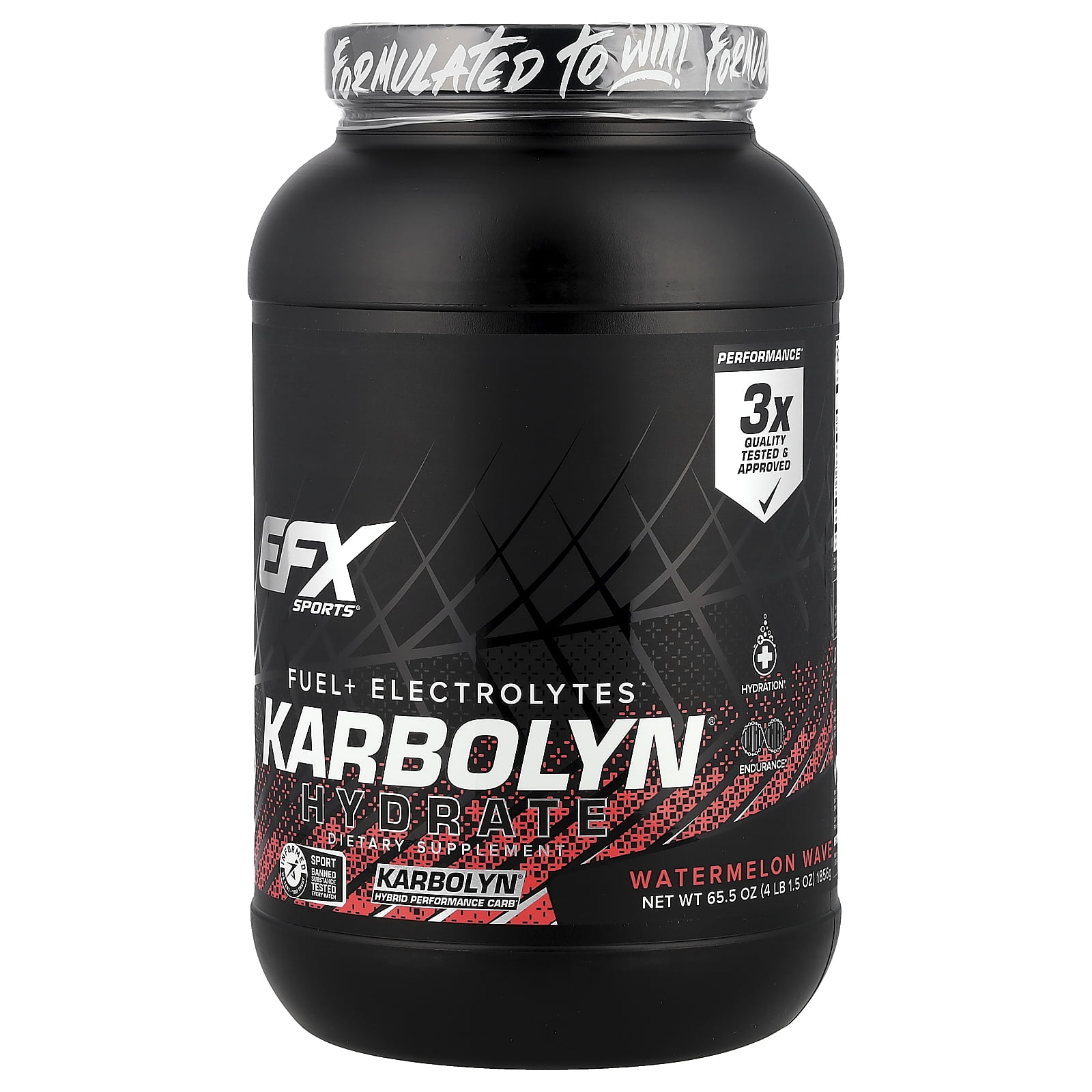 EFX Sports Karbolyn® Hydrate, Watermelon Wave, 4 lb 1.5 oz (1,856 g)