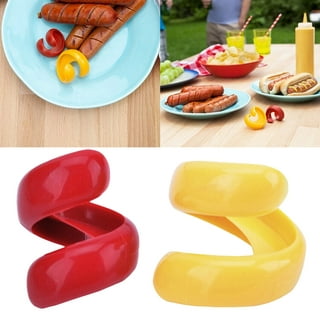 MoonyLI Cyclone Barbecue Sausage Cutter Spiral Barbecue Hot Dogs Cutter  Slicer Kitchen Cutting Gadget (2pcs Generic)