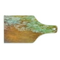 thumbnail image 2 of Grunge Cutting Board, Flowers and Leaves Vintage Painting on Blur Paper Background Floral Art Print, Tempered Glass Cutting and Serving Board, Wine Bottle Shape, Green Mustard, by Ambesonne, 2 of 5