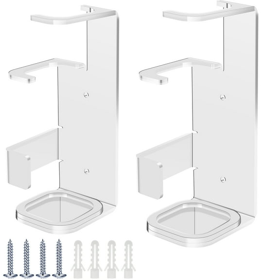 Jokapy 2 Pack Lightsaber Stand Holder Wall Mount, Acrylic Wall Display Rack for Light Sword, Clear