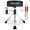 Black, variant on 5 CORE Drum Throne 4" Thick Padded 26" Swivel Adjustable Guitar Stool Heavy Duty 400Lb Capacity for Adults & Kids Black - DS CH BLK PR HD