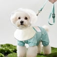 thumbnail image 4 of KMWGRE Dog Raincoat Lightweight Reflective Outdoor Walking Jacket With Adjustable Hood For All Weather D L, 4 of 7