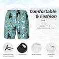 thumbnail image 6 of Picia Cute Dog pattern Mens Swim Trunks with Compression Liner Stretch Beach Shorts Quick Dry with Zipper Pockets No-Chafing Board Shorts-Medium, 6 of 9