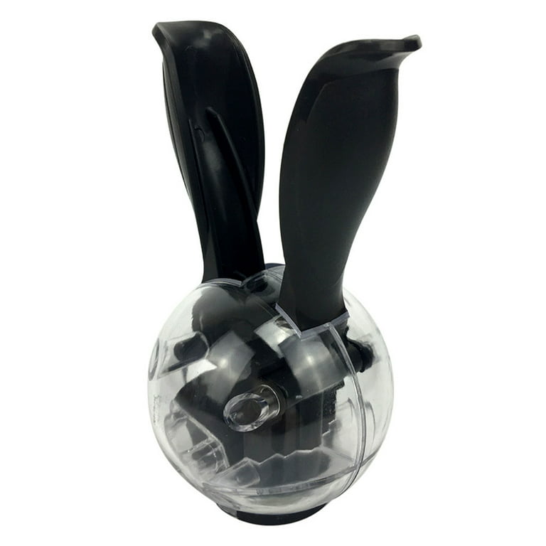 Yesbay Manual Mini Salt Pepper Mill Rabbit Ears Ceramic Core Ball Grinder,Black  