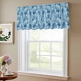 thumbnail image 6 of 2 Pack Marble Morocco Valance for Window Blue Modern Geometric Gold Abstract Plaid Kitchen Valance Rod Pocket Short Curtain Topper Decorative Window Treatment for Living Room Bedroom 42"x18", 6 of 8
