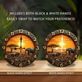 thumbnail image 2 of African Sunset Elephant Wall Clock 10-Inch Silent Wooden Wall Clock, Battery Operated (AA Batteries Not Included), Artistic Home Decor, 2 of 7