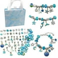 thumbnail image 1 of 64pcs DIY Charm Bracelet Gift Box Jewelry Making Kit with Beads Charms Pendants, 1 of 5