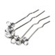thumbnail image 1 of Peines Decorativos Unique Bargains Peine de Mariposa con Piedras de Strass Accesorio de Peinado Lateral de Novia para un Estilo Elegante Negro Gris, 1 of 7