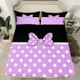 thumbnail image 2 of Erosebridal Polka Dot King Sheet Sets, Kawaii Bowknot Bedding King Size, Princess Style Decor 4-Piece, 2 of 7