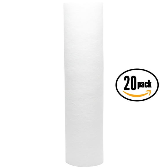 20-Pack Replacement Aquasana EQ-304 Polypropylene Sediment Filter - Universal 10-inch 5-Micron Cartridge for Aquasana Rhino - Denali Pure Brand