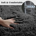 thumbnail image 2 of NOGIS Ultra Soft Bathroom Rug Set 3 Piece-Includes Water Absorbent Non-Slip Bath Rug Contour Mat Toilet Lid Cover,Microfiber Bath Rugs for Tub Shower Bathroom Floor,Machine Washable (Black), 2 of 6