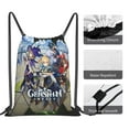 thumbnail image 5 of Genshin Impact Drawstring Backpack Simple Sports Gym Bag Draw String Bags Casual Rucksack, 5 of 9