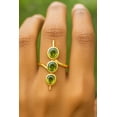 thumbnail image 7 of Dirty Martini Olive 18k Gold Over Sterling silver Statement Cocktail Ring Martini Ring | Clay Olive Cocktail Ring | Gold Statement Ring, 7 of 7