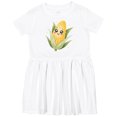 thumbnail image 3 of Inktastic Cute Kawaii Corn on the Cob Girls Toddler Dress, 3 of 5