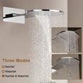 thumbnail image 6 of CASAINC Wall Mounted Shower Heads 3-Spray 2-function Luxury Thermostatic Dual Shower Faucet 2.5 with Waterfall Bathroom Shower System in Chrome, 6 of 10