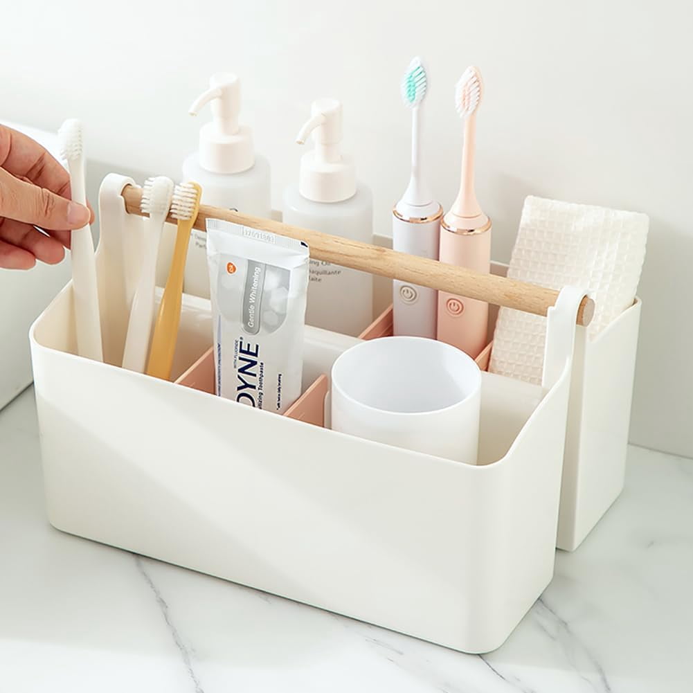 Art Caddy Organizer Portable,Marker Box, Large Pen Holder for Desk, Art Supply Storage Bin with Adjustable Dividers for Colored Pencils,Markers,Craft Organizers