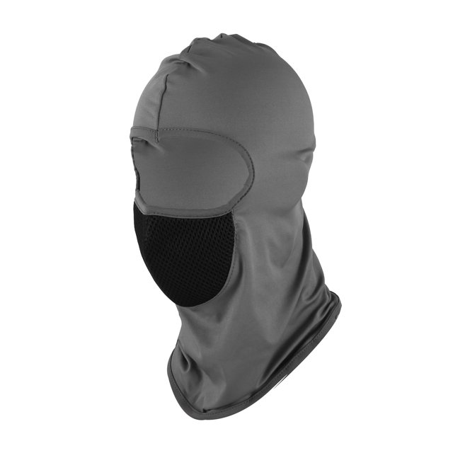 Ofertas Únicas 1 Pc Máscara Facial Balaclava de Seda Fría Sólida Gris Oscuro