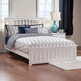 thumbnail image 1 of Mission Queen Wood Foundation Bed with Matching Footboard in White, 1 of 10
