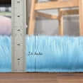 thumbnail image 4 of Junovo Luxury Fluffy Area Rugs Areary Rug for Bedroom Shaggy Rugs Area Carpet for Living Room Bedroom Room,2'x3',Aqua Blue, 4 of 7