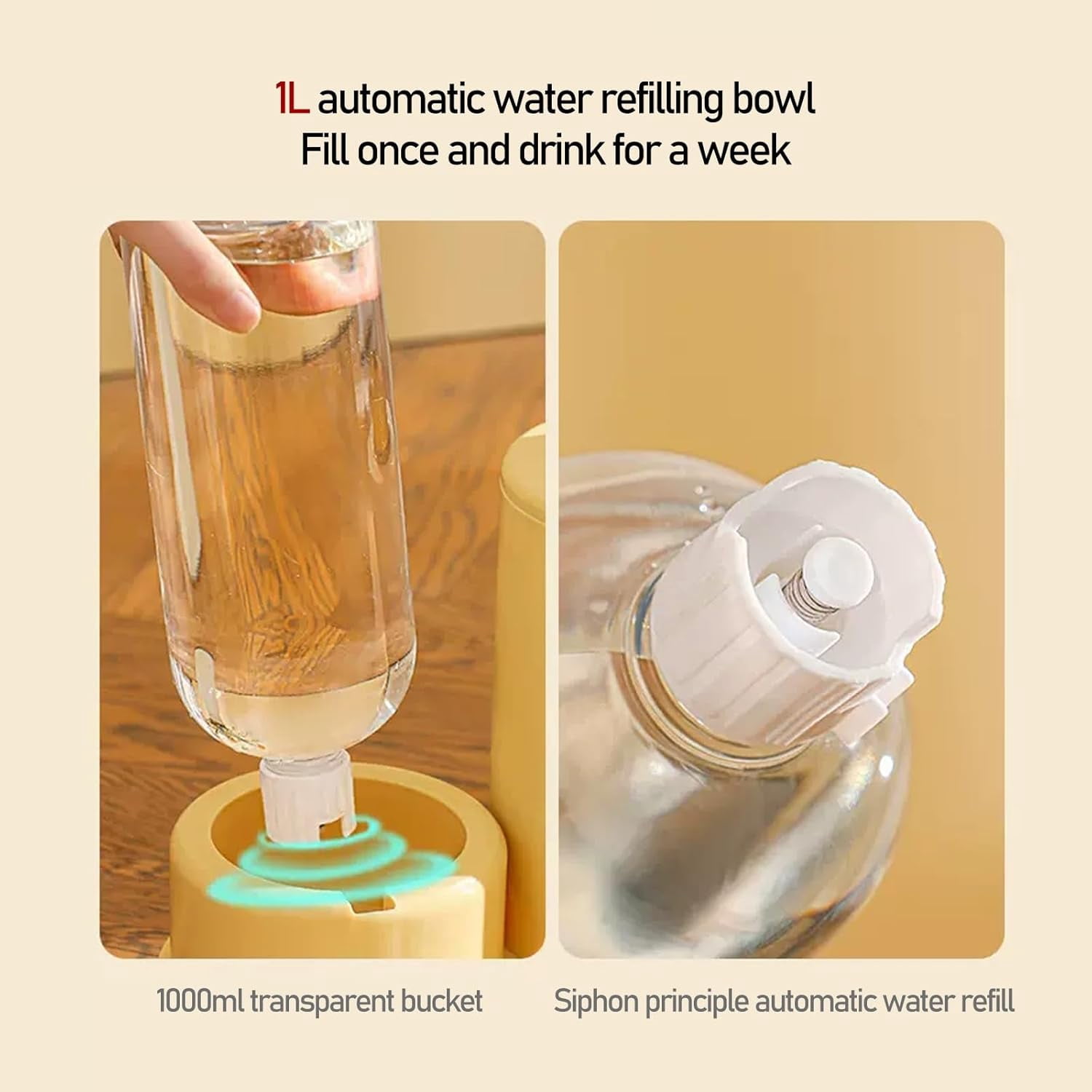 Cat Feeder Automatic, Pet Feeder and Water Dispenser Set, Automatic Pet Feeder for Cats for Small Medium Kitten Puppy Pets