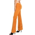thumbnail image 2 of Angry Rabbit Women's Juniors Mid Waist Stretchy Premium Corduroy Flares (29, Goldenrod), 2 of 4