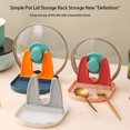 thumbnail image 1 of Pot Lid Holder Plastic Countertop Cookware Spatula Rack Detachable Storage Kitchenware Counter Rest Organizer Accessory Pink Orange, 1 of 1