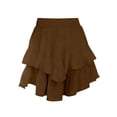 thumbnail image 7 of Fewfanhot Womens Skirts Casual Boho Ruffle Tiered Skorts High Waist Mini Skirts Golf Tennis Shorts, 7 of 7