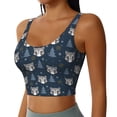 thumbnail image 2 of Balery Cute Christmas Tree Raccoon Sujetadores deportivos con espalda cruzada para mujer, acolchados, sin costuras, de alto impacto, ideales para yoga, gimnasio, entrenamiento y fitness.-X-Large, 2 of 8