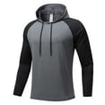 thumbnail image 3 of Under $10 Men's Dry-Fit Hoodie Sweatshirts Long Sleeve Moisture Wicking Lightweight Workout Athletic Active Gym Hiking Shirts, 3 of 4