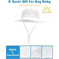 thumbnail image 2 of Yoyauz Baby Sun Hat Bucket Hat Toddler Soft Cap UPF 50+ Wide Brim Chin with Summer Gaming Cap for 0-6 Years, 2 of 6