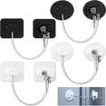 thumbnail image 1 of Cerradura para refrigerador de 4 piezas con 8 llaves, cerradura para congelador, cerradura para gabinete de seguridad para niños con adhesivo para electrodomésticos de cocina, muebles que se pueden abrir, armario deslizante, cajón y asiento de inodoro (blanco, negro) Vhermosa WMZL-2047-3, 1 of 7