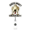 thumbnail image 1 of Glitter Retractable ID Badge Reel with Funny Goose Design for Nurses Students Medical Staff, 1 of 5