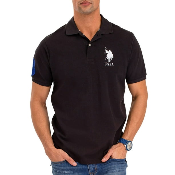US Polo Assn. - U.S. Polo Assn. Men's Solid Pique Polo Shirt - Walmart ...